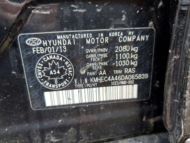 Aukcja sprzedaży 2013 Hyundai Sonata Hybrid, vin: KMHEC4A46DA065839, numer aukcji: 79900945