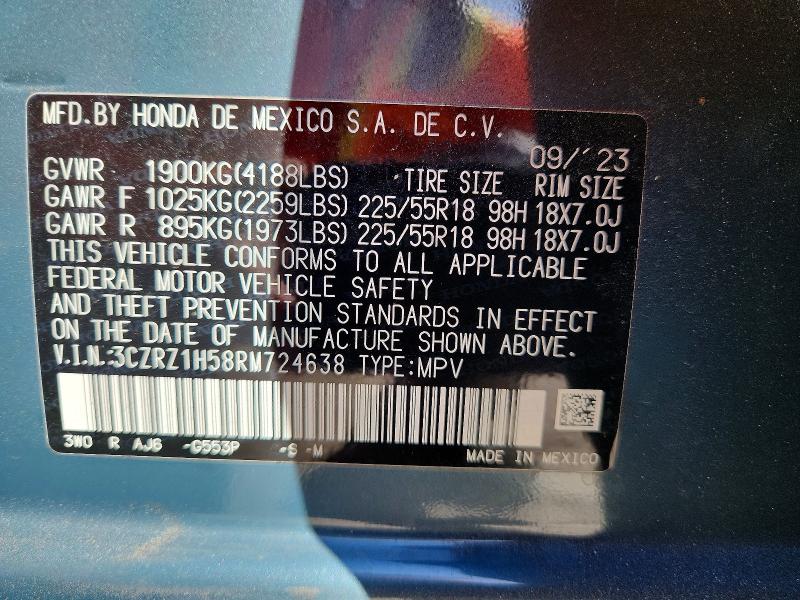 Продажа на аукционе авто 2024 Honda Hr-v, vin: 3CZRZ1H58RM724638, номер лота: 45554876