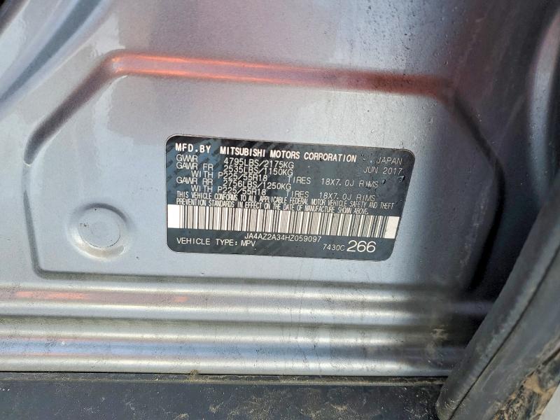 Продаж на аукціоні авто 2017 Mitsubishi Outlander, vin: JA4AZ2A34HZ059097, номер лоту: 46254106