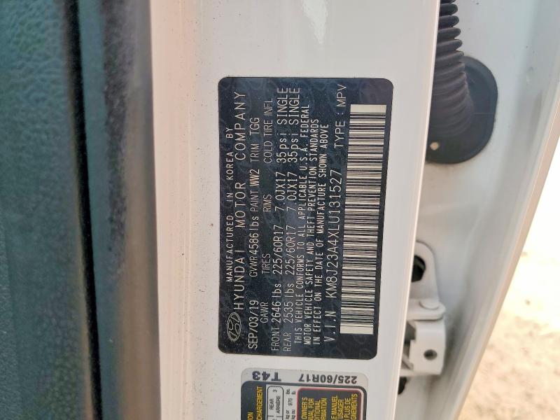 2020 Hyundai Tucson მანქანა იყიდება აუქციონზე, vin: KM8J23A4XLU131527, აუქციონის ნომერი: 47111336