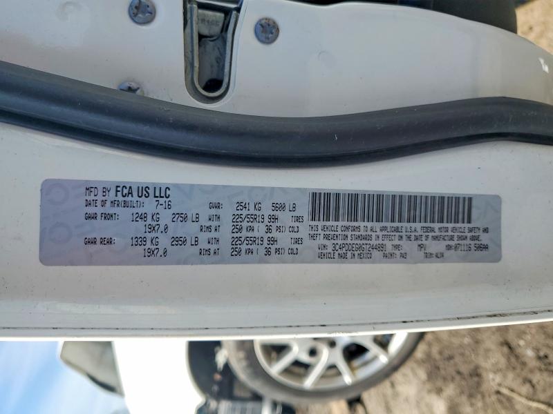 Продажа на аукционе авто 2016 Dodge Journey, vin: 3C4PDDEG0GT244891, номер лота: 46499206