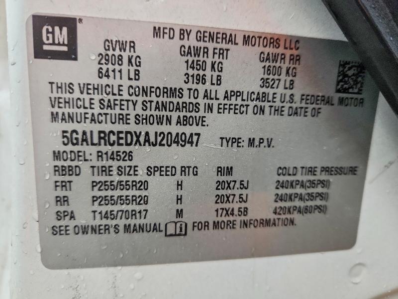 Продажа на аукционе авто 2010 Buick Enclave, vin: 5GALRCEDXAJ204947, номер лота: 79360455