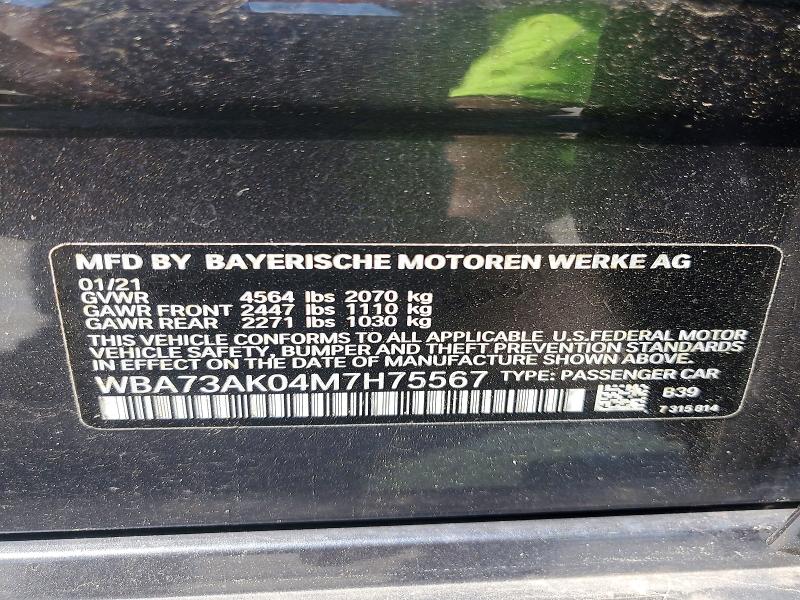 Продажа на аукционе авто 2021 Bmw 228xi, vin: WBA73AK04M7H75567, номер лота: 79358935