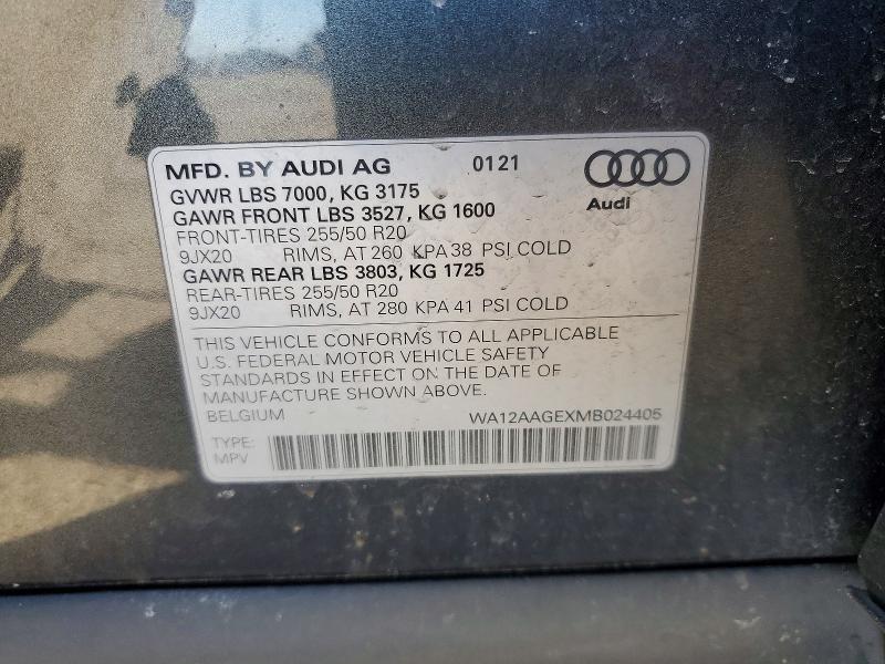 Aukcja sprzedaży 2021 Audi E-tron, vin: WA12AAGEXMB024405, numer aukcji: 47178596