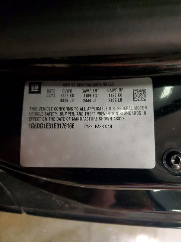 Aukcja sprzedaży 2014 Cadillac Cts, vin: 1G6DG1E31E0176166, numer aukcji: 46083056