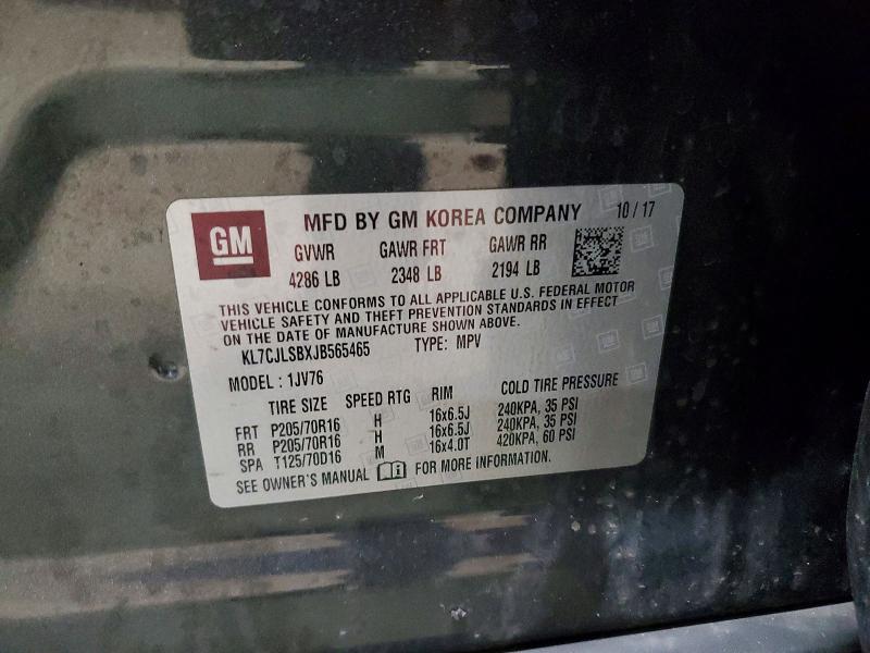 Продажа на аукционе авто 2018 Chevrolet Trax, vin: KL7CJLSBXJB565465, номер лота: 47557186