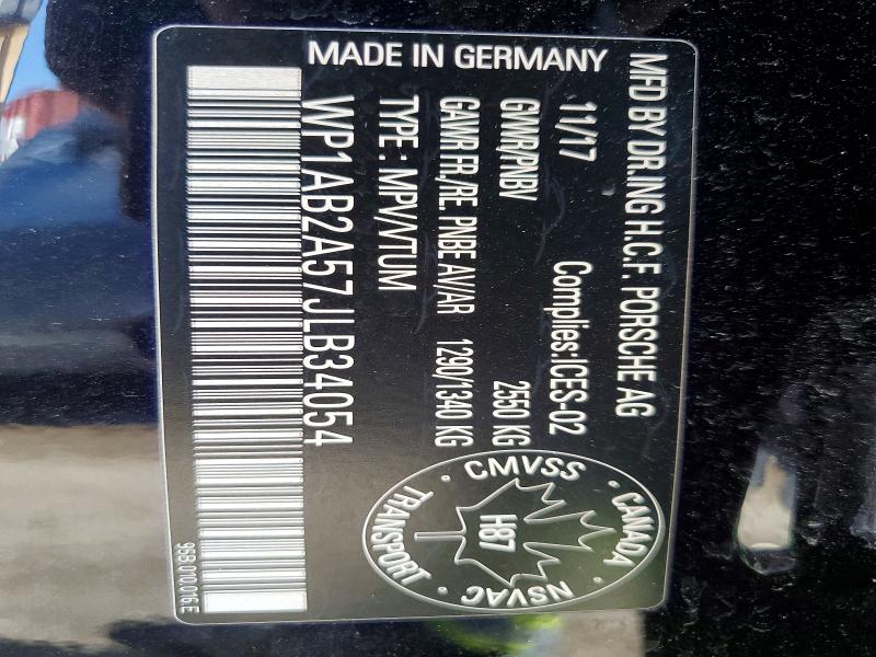Продажа на аукционе авто 2018 Porsche Macan, vin: WP1AB2A57JLB34054, номер лота: 47214276