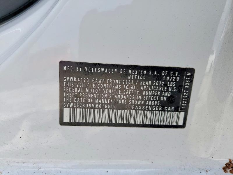 79700335 :رقم المزاد ، 3VWC57BU9MM016656 vin ، 2021 Volkswagen Jetta مزاد بيع
