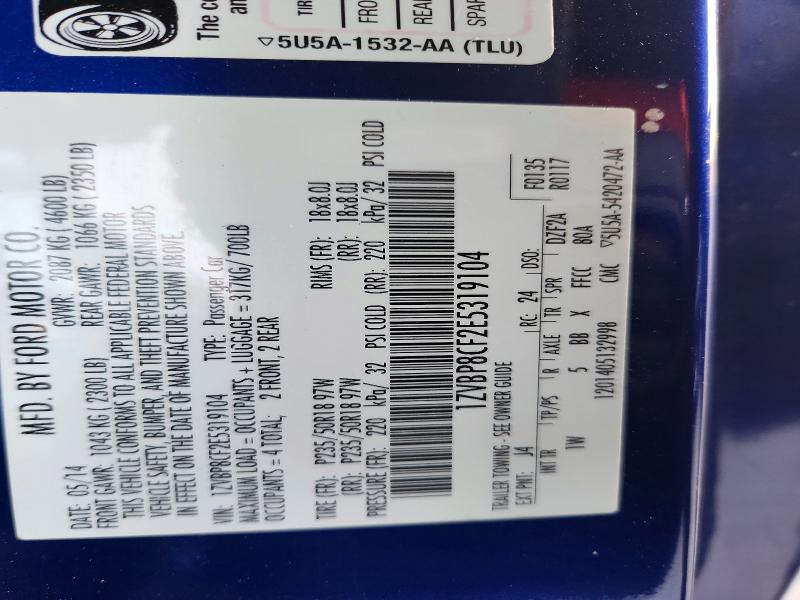 Продажа на аукционе авто 2014 Ford Mustang, vin: 1ZVBP8CF2E5319104, номер лота: 45544406