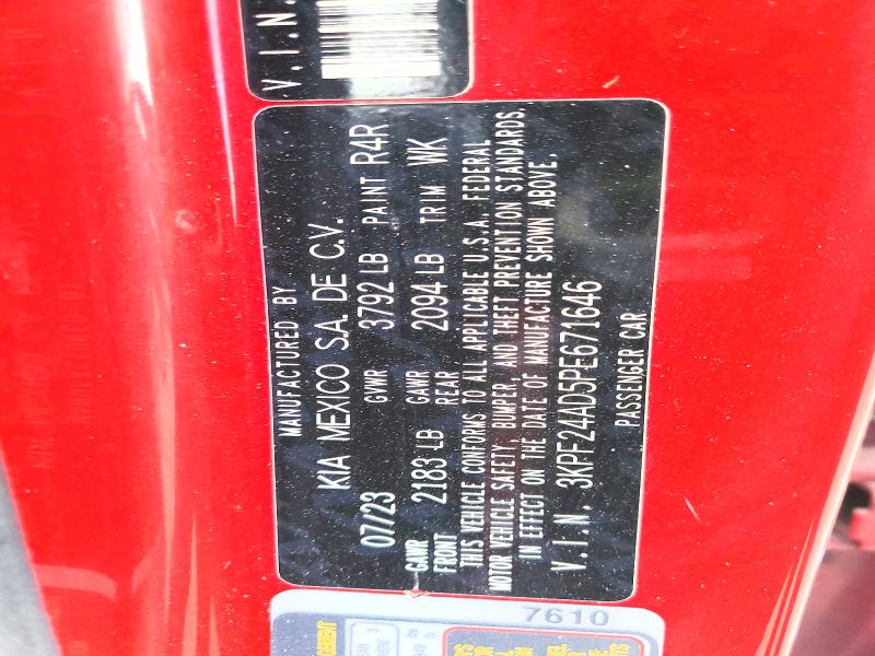 47612556 :رقم المزاد ، 3KPF24AD5PE671646 vin ، 2023 Kia Forte مزاد بيع