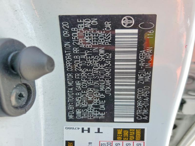 Продаж на аукціоні авто 2021 Toyota Prius, vin: JTDKAMFU9M3134162, номер лоту: 79815525