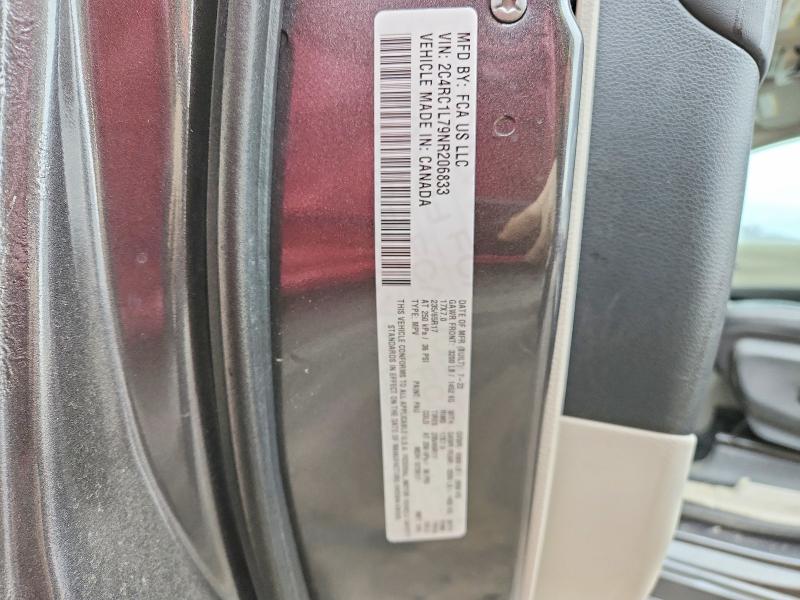 2022 Chrysler Pacifica მანქანა იყიდება აუქციონზე, vin: 2C4RC1L79NR206833, აუქციონის ნომერი: 46267036