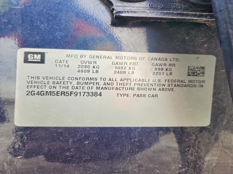 Продаж на аукціоні авто 2015 Buick Regal, vin: 2G4GM5ER5F9173384, номер лоту: 45801266
