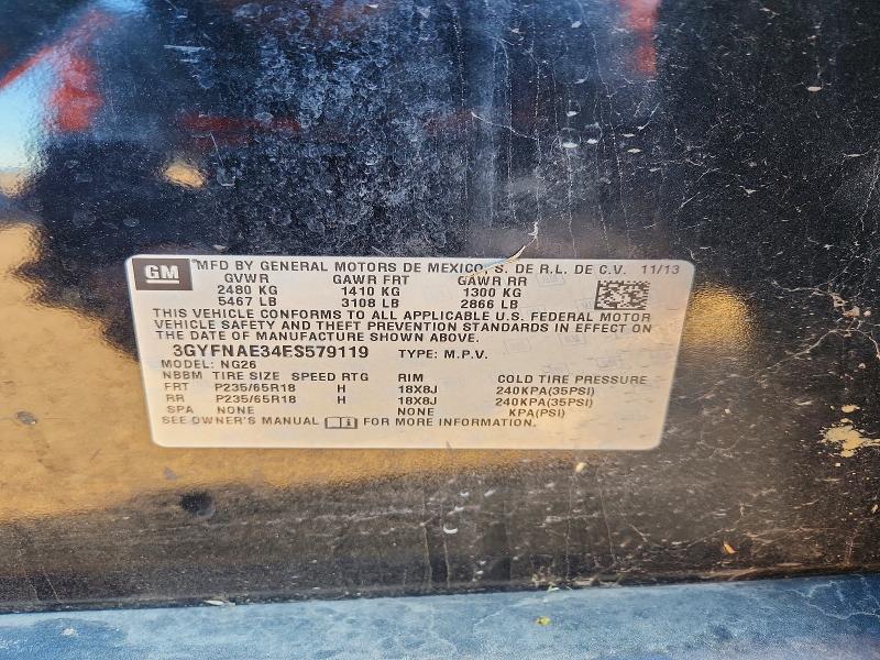 46226256 :رقم المزاد ، 3GYFNAE34ES579119 vin ، 2014 Cadillac Srx مزاد بيع