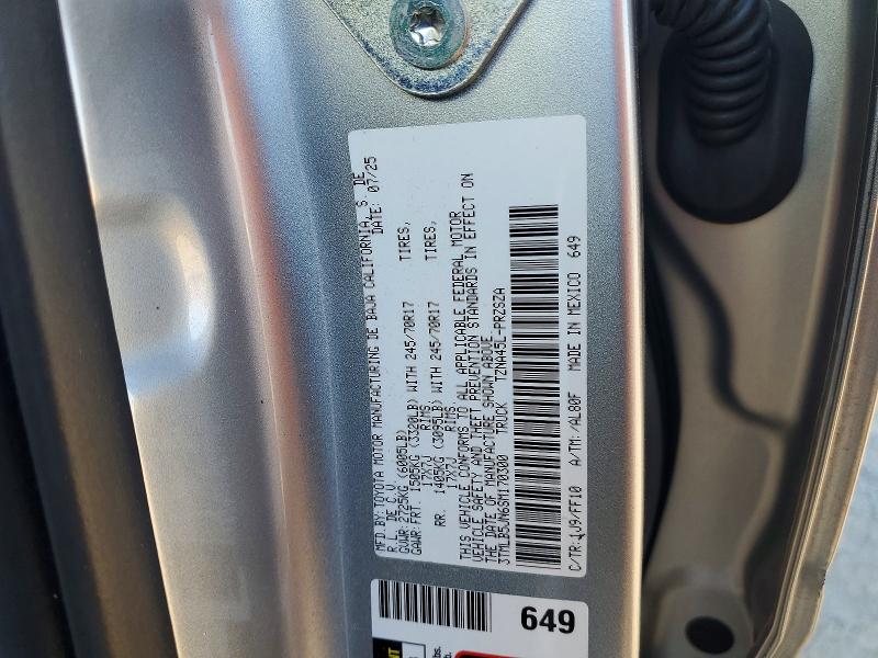 2025 Toyota Tacoma მანქანა იყიდება აუქციონზე, vin: 3TMLB5JN6SM170300, აუქციონის ნომერი: 46239936