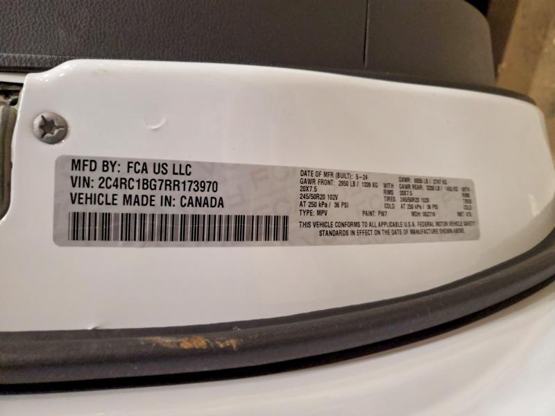 Auction sale of the 2024 Chrysler Pacifica, vin: 2C4RC1BG7RR173970, lot number: 46680096