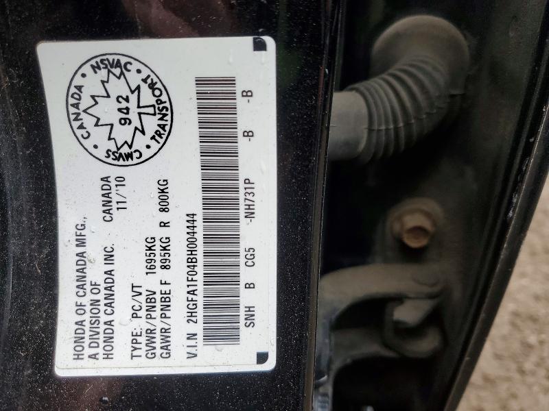 Продажа на аукционе авто 2011 Honda Civic, vin: 2HGFA1F04BH004444, номер лота: 47459926