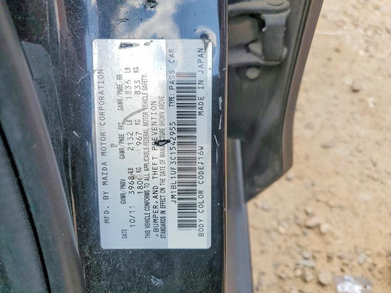 48212346 :رقم المزاد ، JM1BL1UF3C1542955 vin ، 2012 Mazda 3 مزاد بيع