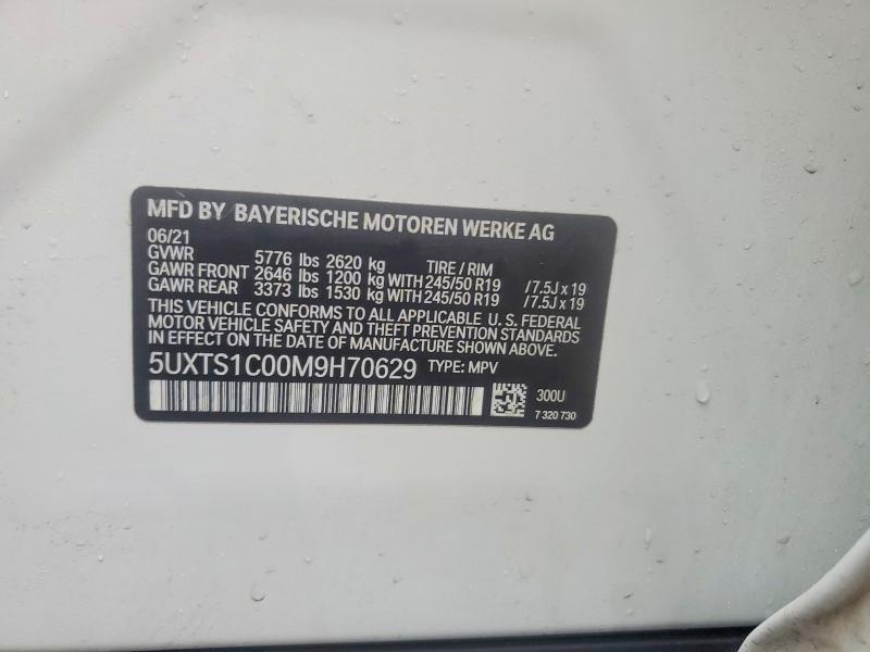 Продаж на аукціоні авто 2021 Bmw X3, vin: 5UXTS1C00M9H70629, номер лоту: 78709515
