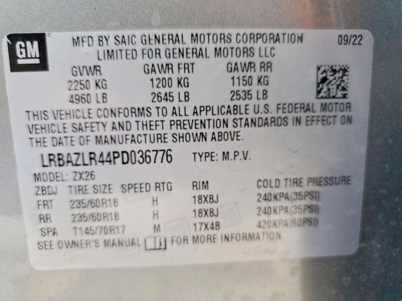 Продажа на аукционе авто 2023 Buick Envision, vin: LRBAZLR44PD036776, номер лота: 45489806
