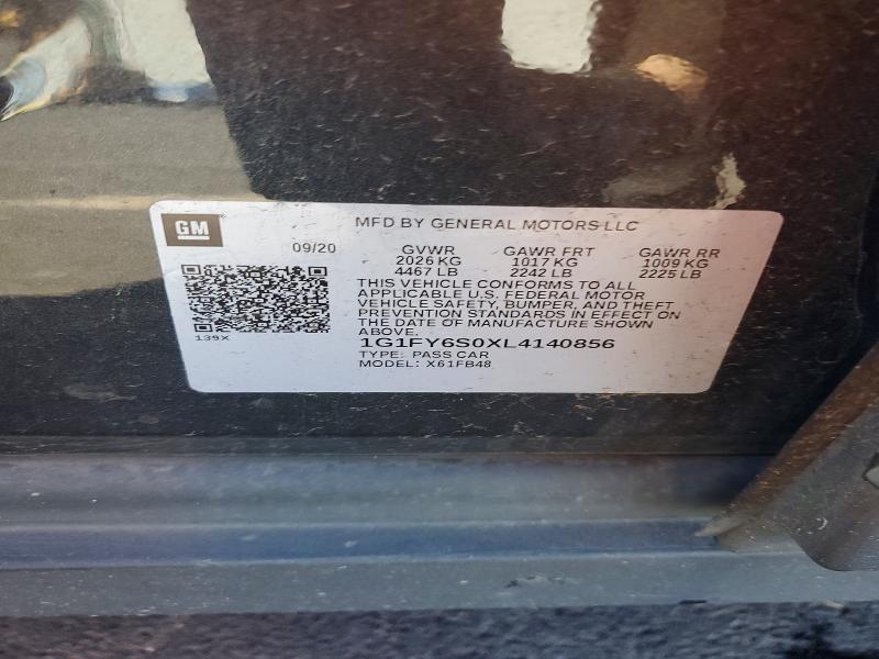 Продаж на аукціоні авто 2020 Chevrolet Bolt Ev, vin: 1G1FY6S0XL4140856, номер лоту: 47998116