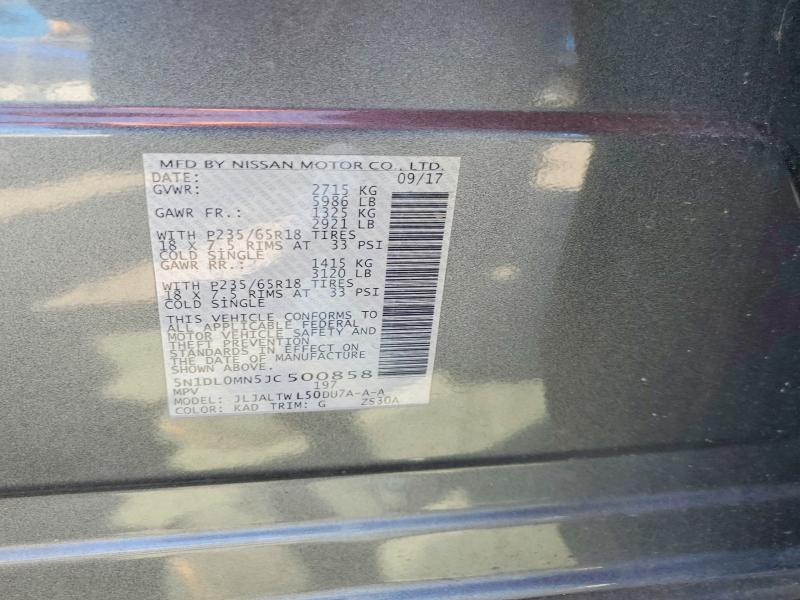 46663466 :رقم المزاد ، 5N1DL0MN5JC500858 vin ، 2018 Infiniti Qx60 مزاد بيع