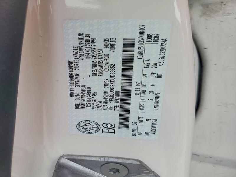 Продаж на аукціоні авто 2014 Ford Escape, vin: 1FMCU0G9XEUD39852, номер лоту: 47085046