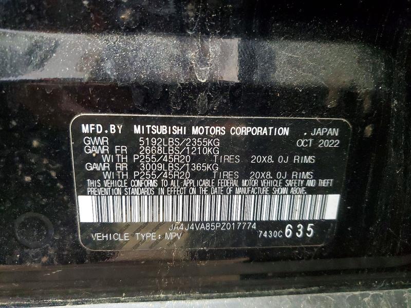 Aukcja sprzedaży 2023 Mitsubishi Outlander, vin: JA4J4VA85PZ017774, numer aukcji: 46385206