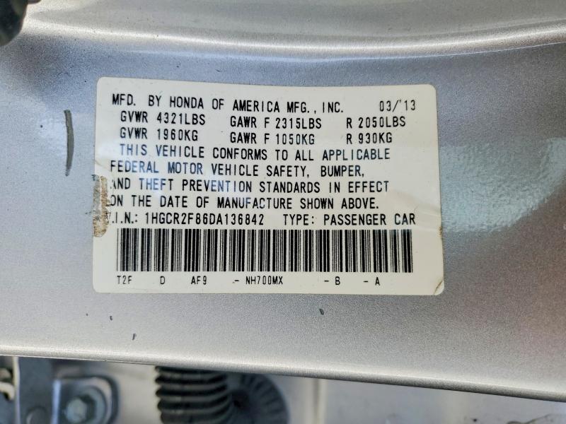 Продажа на аукционе авто 2013 Honda Accord, vin: 1HGCR2F86DA136842, номер лота: 46918986