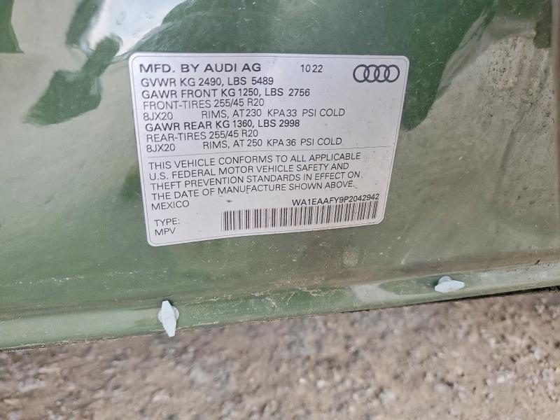 Продаж на аукціоні авто 2023 Audi Q5, vin: WA1EAAFY9P2042942, номер лоту: 41697656