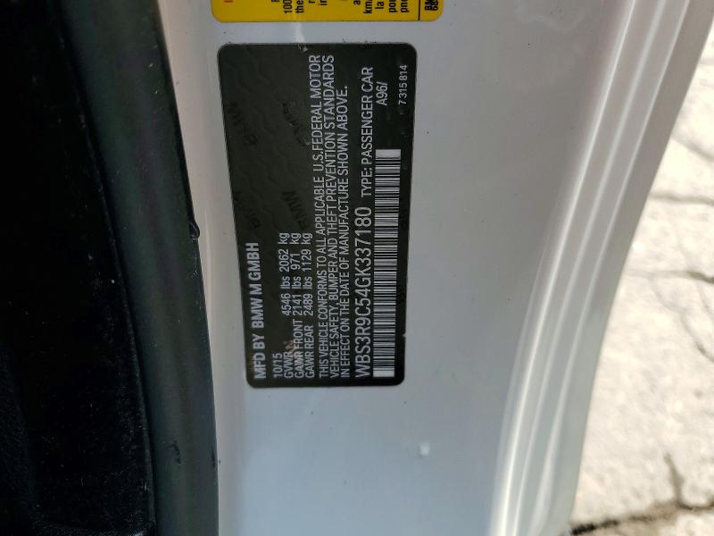 Продажа на аукционе авто 2016 Bmw M4, vin: WBS3R9C54GK337180, номер лота: 47074536
