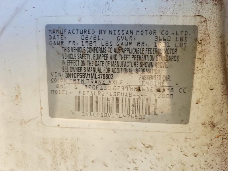Aukcja sprzedaży 2021 Nissan Kicks, vin: 3N1CP5BV1ML476803, numer aukcji: 79275055