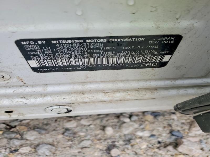 79496265 :رقم المزاد ، JA4AD2A31HZ023088 vin ، 2017 Mitsubishi Outlander مزاد بيع