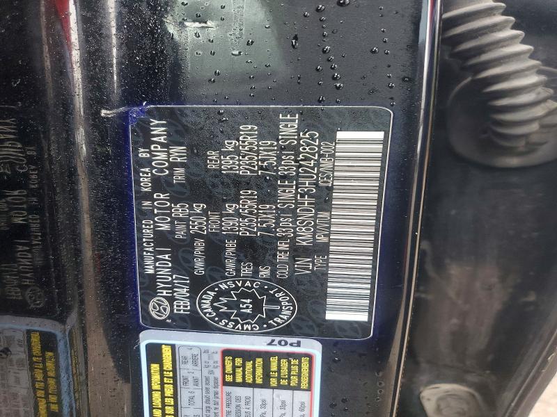 Aukcja sprzedaży 2017 Hyundai Santa Fe, vin: KM8SNDHF3HU242825, numer aukcji: 47908716