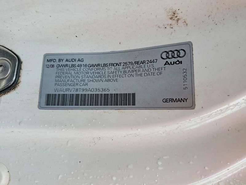 Продаж на аукціоні авто 2009 Audi S5, vin: WAURV78T99A035365, номер лоту: 41642776