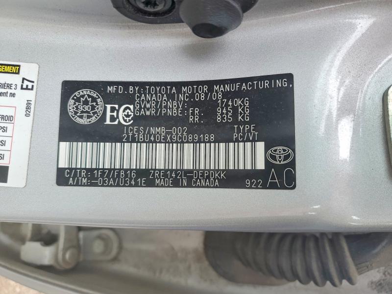 Aukcja sprzedaży 2009 Toyota Corolla Ce 4dr, vin: 2T1BU40EX9C089188, numer aukcji: 45527666