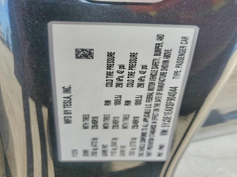 Aukcja sprzedaży 2025 Tesla Model 3, vin: 5YJ3E1EAXSF904044, numer aukcji: 41816086