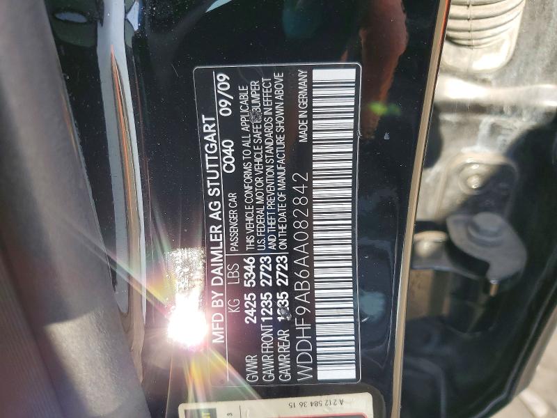 45773996 :رقم المزاد ، WDDHF9AB6AA082842 vin ، 2010 Mercedes-benz E مزاد بيع