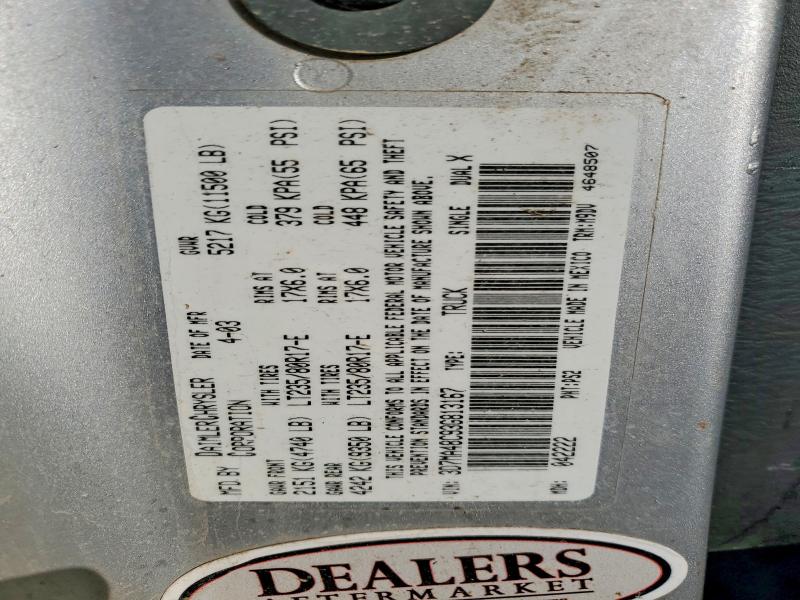 Продажа на аукционе авто 2003 Dodge Ram 3500, vin: 3D7MA48C93G813167, номер лота: 46912156