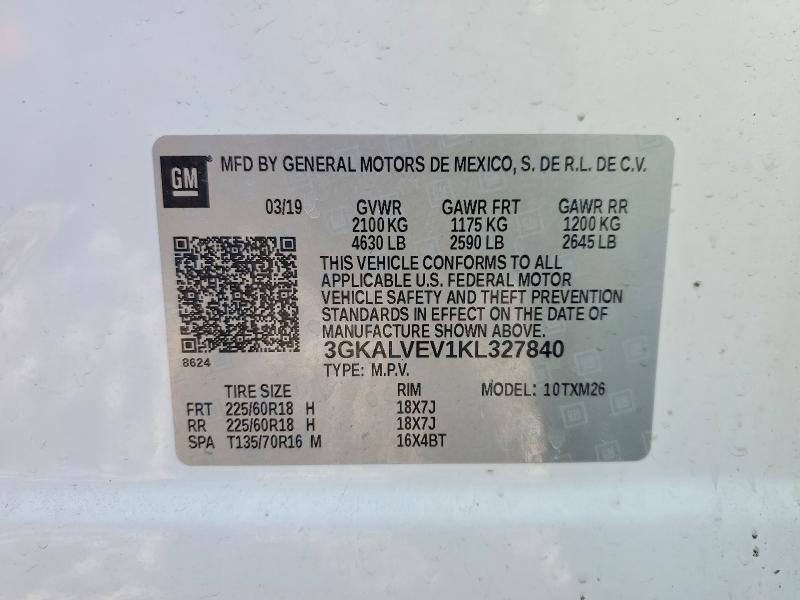 Продаж на аукціоні авто 2019 Gmc Terrain, vin: 3GKALVEV1KL327840, номер лоту: 46680236