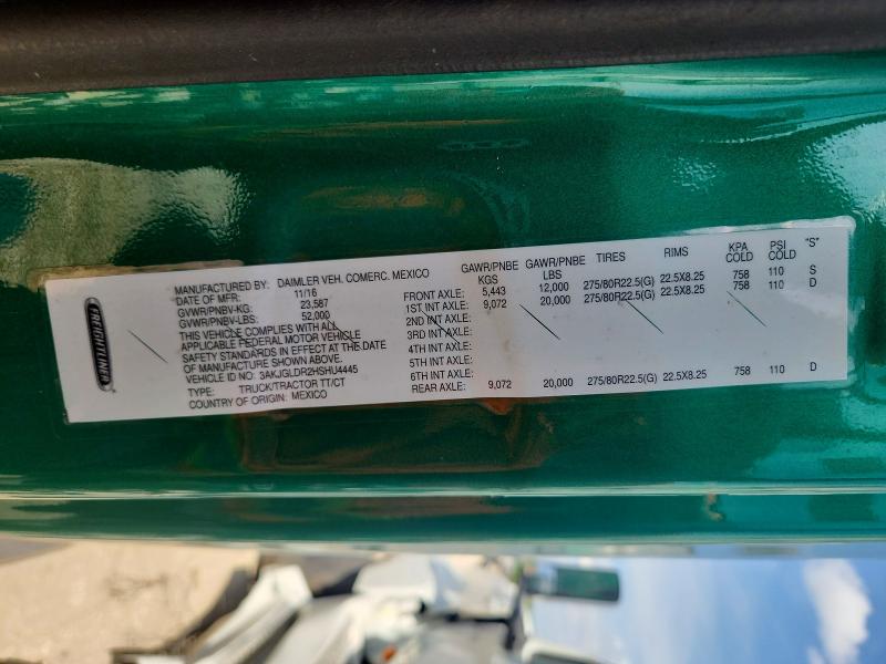 Продаж на аукціоні авто 2017 Freightliner Cascadia 125, vin: 3AKJGLDR2HSHU4445, номер лоту: 47879286
