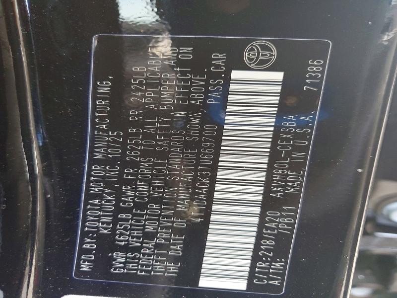 Продажа на аукционе авто 2026 Toyota Camry, vin: 4T1DAACK3TU669700, номер лота: 47520076