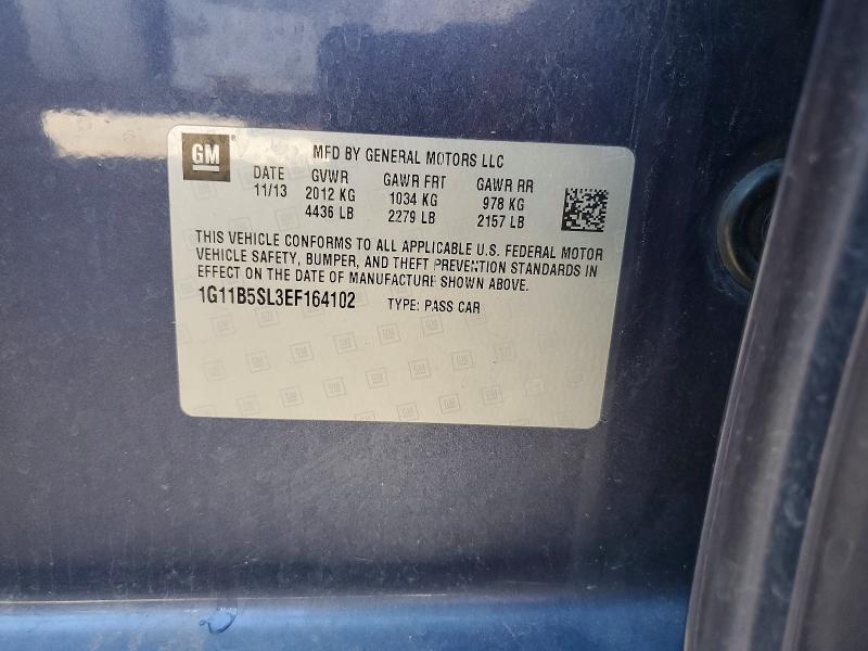 Продаж на аукціоні авто 2014 Chevrolet Malibu, vin: 1G11B5SL3EF164102, номер лоту: 46473886