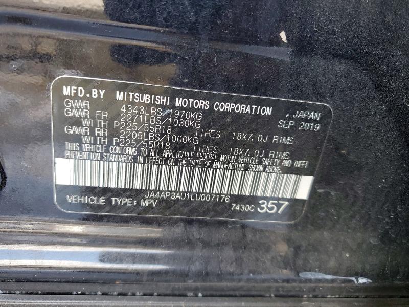 Продаж на аукціоні авто 2020 Mitsubishi Outlander Sport, vin: JA4AP3AU1LU007176, номер лоту: 41942646
