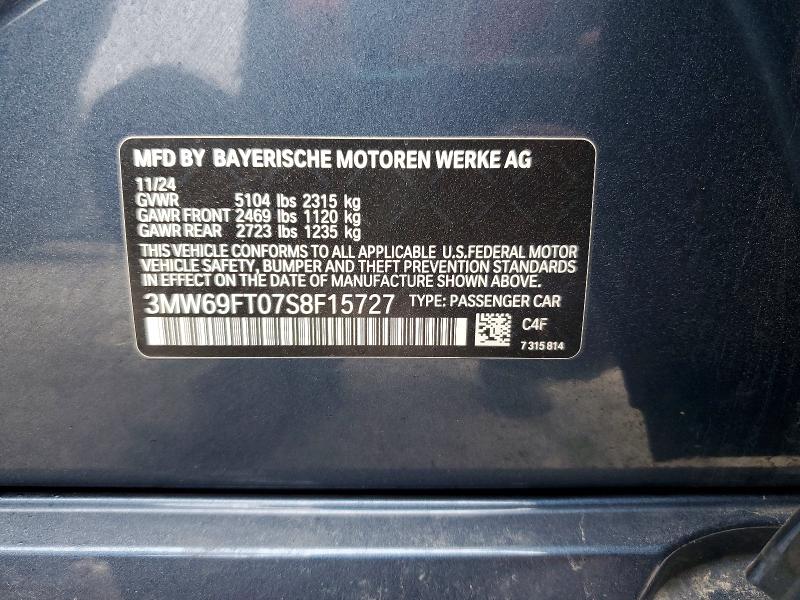 Продажа на аукционе авто 2025 Bmw M340xi, vin: 3MW69FT07S8F15727, номер лота: 41586946