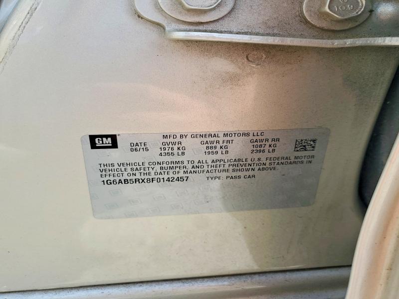 Продаж на аукціоні авто 2015 Cadillac Ats, vin: 1G6AB5RX8F0142457, номер лоту: 46855736
