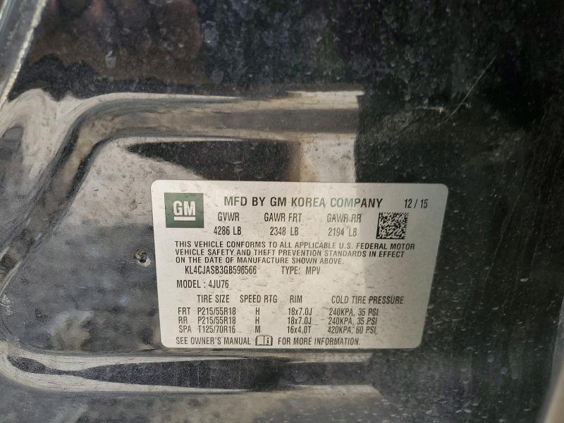 Продаж на аукціоні авто 2016 Buick Encore, vin: KL4CJASB3GB596566, номер лоту: 47809036