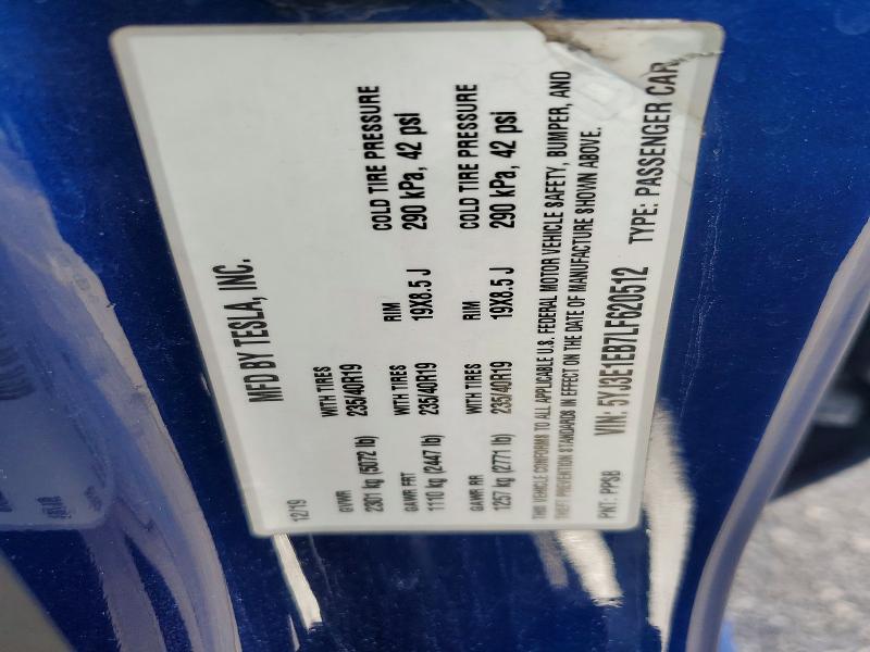 Продаж на аукціоні авто 2020 Tesla Model 3, vin: 5YJ3E1EB7LF620512, номер лоту: 78455685