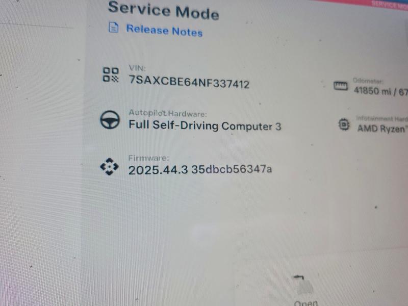 2022 Tesla Model X მანქანა იყიდება აუქციონზე, vin: 7SAXCBE64NF337412, აუქციონის ნომერი: 47234316