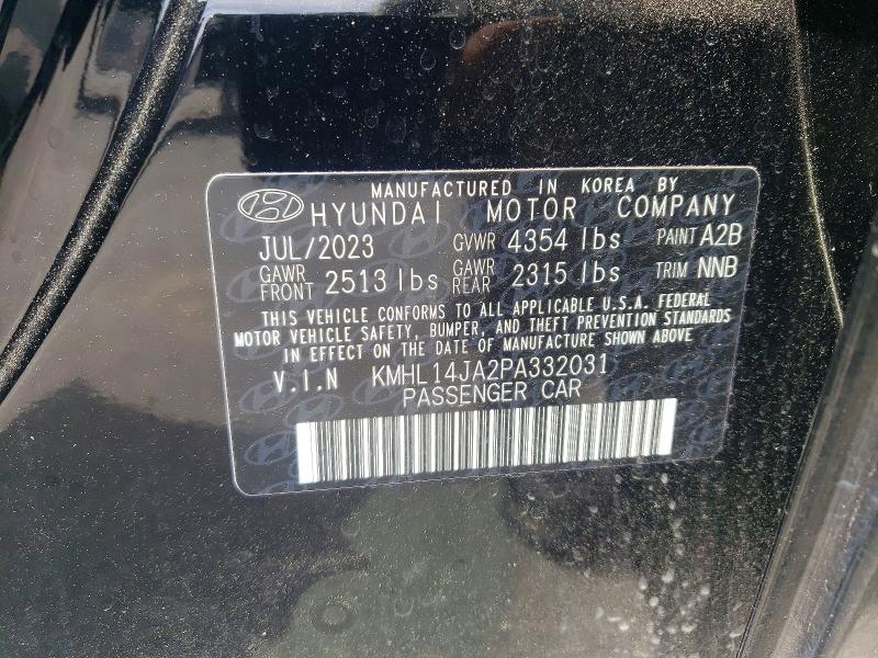 Продаж на аукціоні авто 2023 Hyundai Sonata, vin: KMHL14JA2PA332031, номер лоту: 47508546